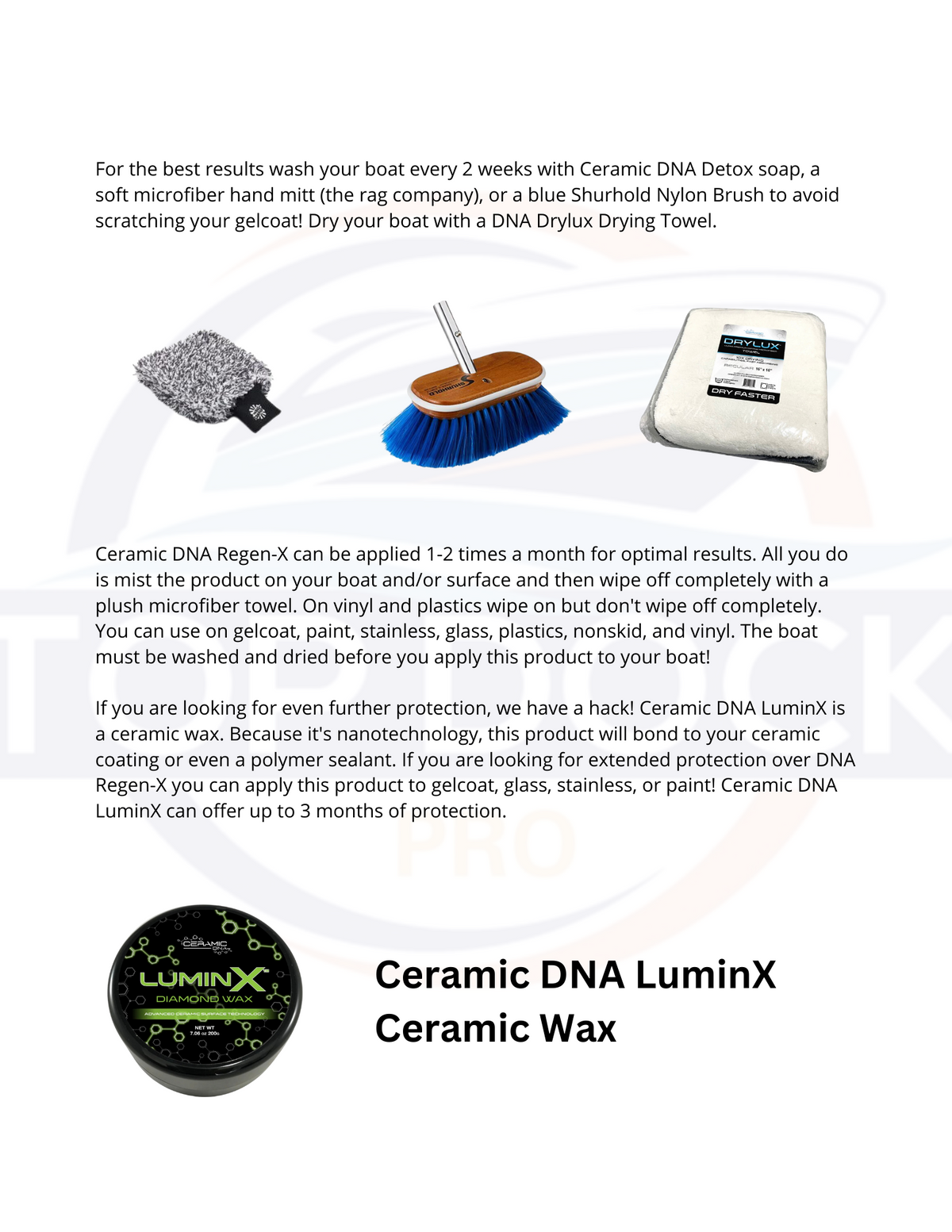 Washing Maintenance Program - Top Dock Pro