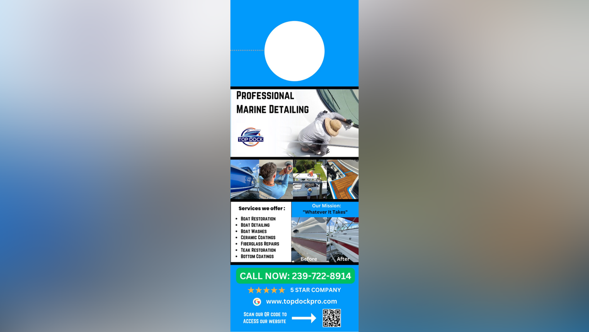 Door Hanger - Marketing. Canva Pro Version Required.