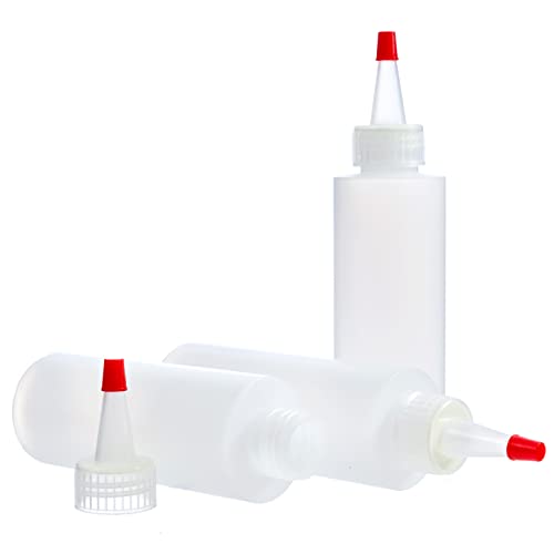 8-Pack of 4 Oz Plastic Small Squeeze Bottles and Caps