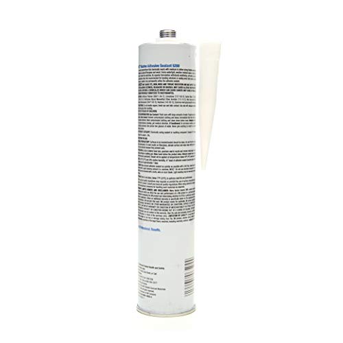 3M TALC 5200 Marine Adhesive Sealant (06504) Permanent Bonding and Sealing for Boats and RVs Above and Below the Waterline Waterproof Repair, Black, 10 fl oz Cartridge