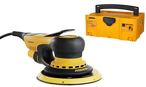 Mirka Direct Electric Random Orbital Sander, 6-Inch, Yellow, Black