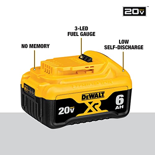 DEWALT 20V MAX Battery, Premium 6.0Ah Double Pack (DCB206-2)