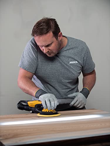 Mirka Direct Electric Random Orbital Sander, 6-Inch, Yellow, Black