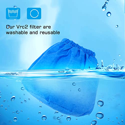 Cloth Filter Bag for Armor All AA256 AA255 2.5 Gallon Shop VAC - 3 Pack