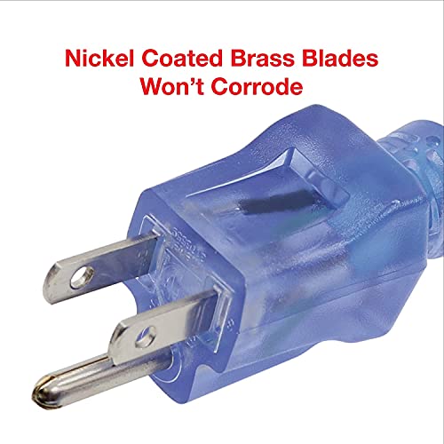 Clear Power 15 ft Extreme Cold Weather Outdoor Extension Cord Blue