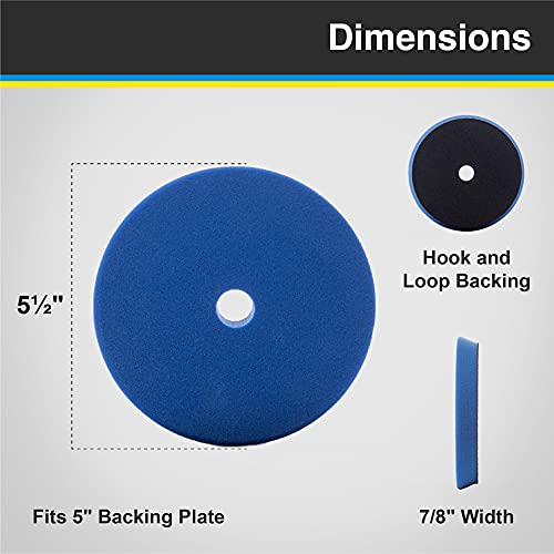 Lake Country SDO Blue Heavy polishing pad, 3.5, 5.5, & 6.5 Inch Pads