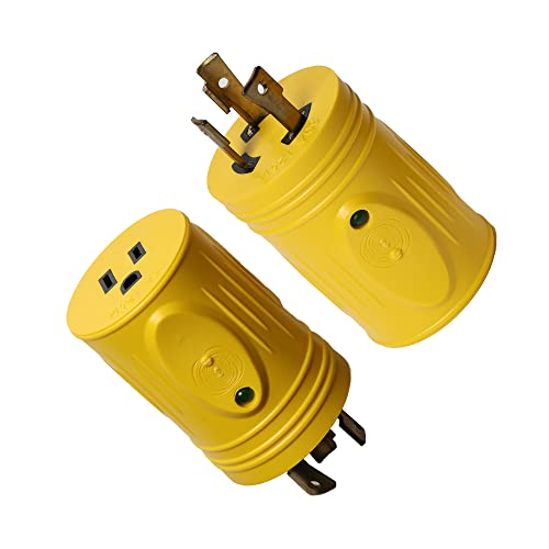 MARVINE 30 Amp to 15 Amp Plug Adapter