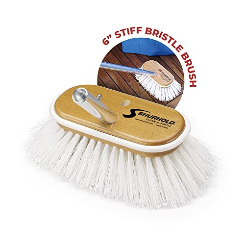 Shurhold 6" Extra Stiff Bristle Brush, White