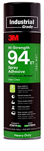 3M Hi-Strength 94 ET Spray Adhesive Low VOC <20%, Clear, Net Wt 19.8 oz