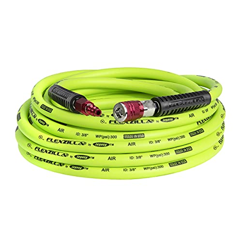 Flexzilla Air Hose with Color Connect Type D Coupler and Plug, 3/8 in. x 35 ft., Heavy Duty