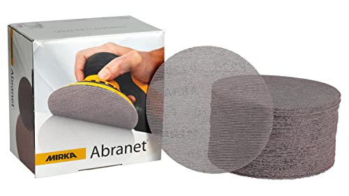 Mirka Abranet 6-Inch | 80-1000 Grit Sanding iscs, Box of 50 Discs