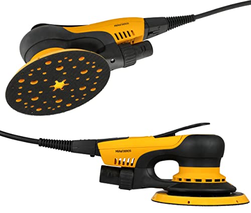 Mirka Direct Electric Random Orbital Sander, 6-Inch, Yellow, Black