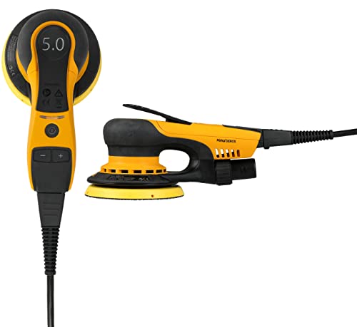 Mirka Direct Electric Random Orbital Sander, 5-Inch, Yellow, Black