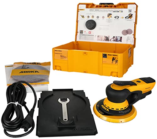 Mirka Direct Electric Random Orbital Sander, 6-Inch, Yellow, Black