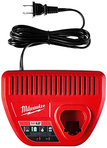 Milwaukee Genuine OEM 48-59-2401 M12 Lithium Ion 12 Volt Battery Charger, Red