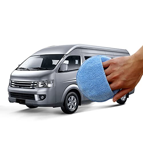 20-Pack Microfiber Wax Applicator Pad for Detailing, Blue