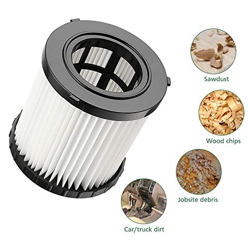DCV5801H Wet/Dry Vacuum Hepa Replacement Filter for Dewalt DCV580 and DCV581H, Washable and Reusable
