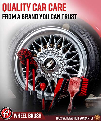 Adam's Wheel Brush Soft Bristles & Rubberized Handle