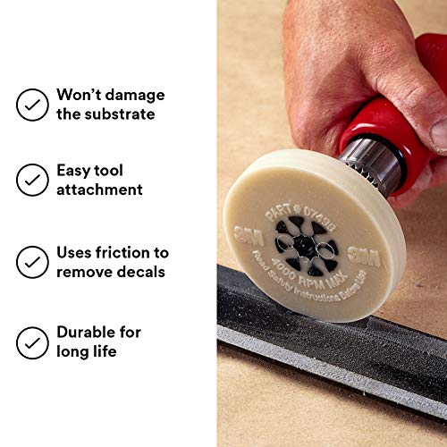 3M Stripe Off Wheel Adhesive Remover Eraser Wheel Removes Decals, Stripes, Vinyl, Tapes and Graphics