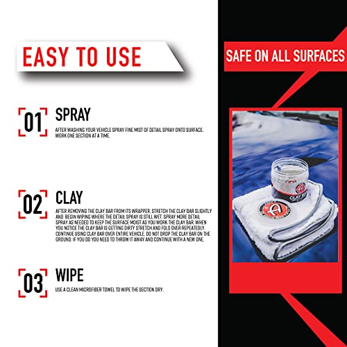 Adam's Medium Grade Clay Bar Jar Kit 100g