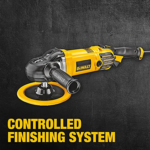 DEWALT Buffer/Polisher, Variable Speed, Soft Start, 7-Inch/9-Inch (DWP849X) , Yellow