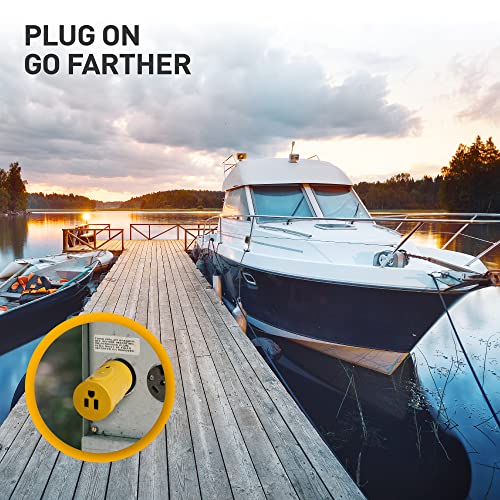 MARVINE 30 Amp to 15 Amp Plug Adapter