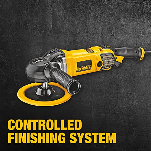 DEWALT Buffer/Polisher, Variable Speed, Soft Start, 7-Inch/9-Inch (DWP849X) , Yellow
