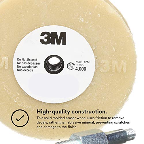 3M Stripe Off Wheel Adhesive Remover Eraser Wheel Removes Decals, Stripes, Vinyl, Tapes and Graphics