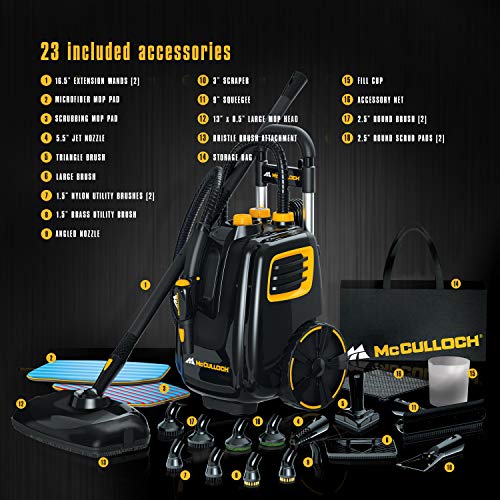 McCulloch MC1385 Deluxe Canister Steam Cleaner