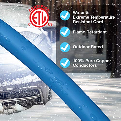 Clear Power 25ft Blue Extreme Cold Weather Extension Cord