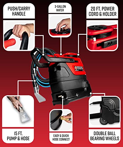 Adam's Heated Carpet Extractor, Powerful 200 Degree Spot and Upholstery Cleaner