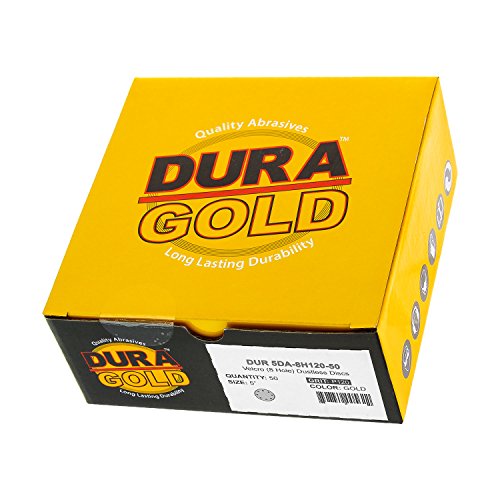 Dura-Gold Premium 5" Gold Sanding Discs 40-3,000 Grit (Box of 25-50)