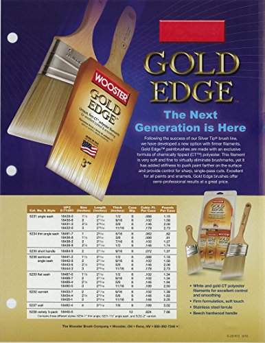Wooster 5232-3 Edge Varnish, 3 Inch, Gold,White