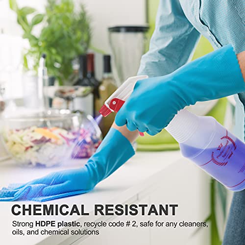 Uineko Plastic Professional Spray Bottle (4 Pack, 24 Oz, All-Purpose)