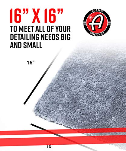 Adam's Borderless Grey Edgeless Microfiber Towel (6 Pack)