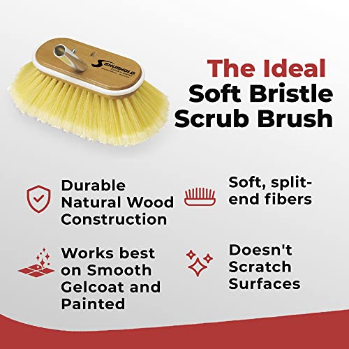 Shurhold 6" Medium Bristle Brush, Yellow