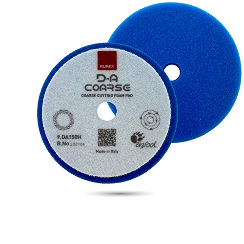 RUPES 150 mm (6 inch) Coarse Cutting Foam Pad, Blue, 1-2 PK