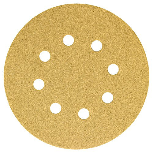 Dura-Gold Premium 5" Gold Sanding Discs 40-3,000 Grit (Box of 25-50)