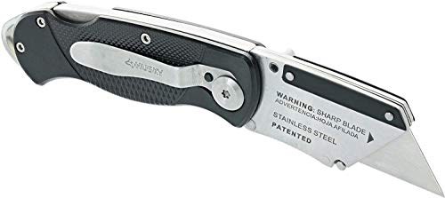 Husky Folding Utility Knife w/ 10 Disposable Blades Included (Colors Vary)