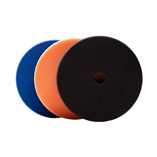 Lake Country HDO Blue, Orange, and Black Polishing Kit, 3.5, 5.5 & 6.5 Inch Pads