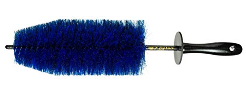 Adam's Wheel Brush – Car Detailing Brush for Wheel Cleaner & Rim Cleaner  Detailing Supplies | Soft Bristles & Rubberized Short Handle Brush Kit for