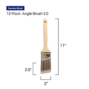 12 PK - 2 inch Angle Brush Set