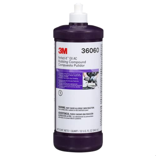 3M Perfect-It EX AC Rubbing Compound, 36060, Fast Cutting, High Performing