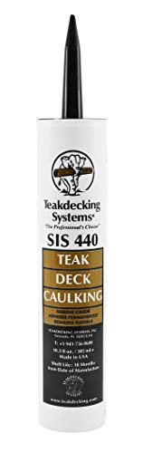 Teakdecking Systems - 10oz Marine Caulk Cartridge, Black - Premium Quality - SIS440 - for Teak Deck Seams - Provides First Class Appearance - UV & Chemical Resistant, Non-Corrosive