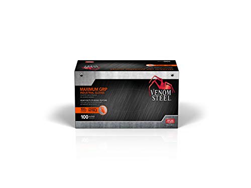 Venom Steel Maximum Grip Nitrile Gloves 8 Mil Thick (100 Count)