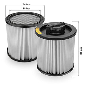 DEWALT DXVC6910 Cartridge Filter Replacement for 6-16 Gallon DEWALT Wet/Dry Vac