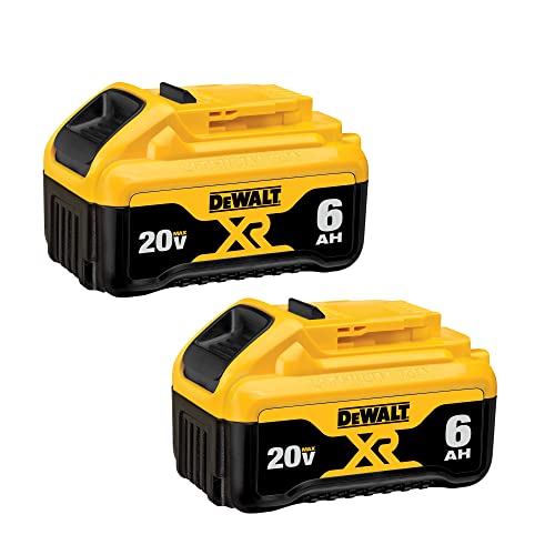 DEWALT 20V MAX Battery, Premium 6.0Ah Double Pack (DCB206-2)