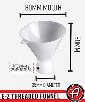 Adam's EZ-Fill Threaded Funnel - Twist On Empty Spray Bottle Refill Funnel