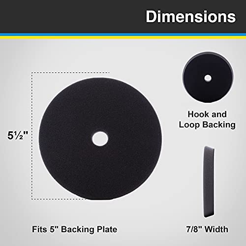 Lake Country SDO Black Finishing Pad, 3.5, 5.5, & 6.6 Inch Pads