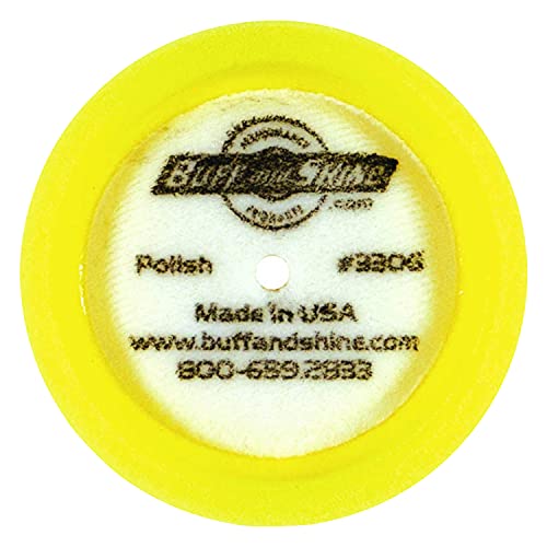 Buff and Shine 3" X 1" Yellow Foam Polish Pad 2-Pack